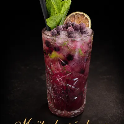 Mojito de arándanos